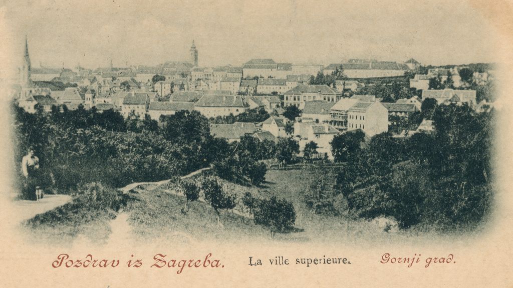 Gornji grad. Pogled s današnje Šalate, 1898. godine